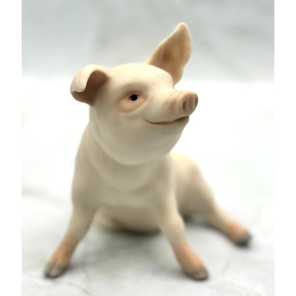 Cybis Porcelain Art Sculpture Sitting Pig Plato Figurine 1983‎ Signed EUC USA - Picture 3 of 16